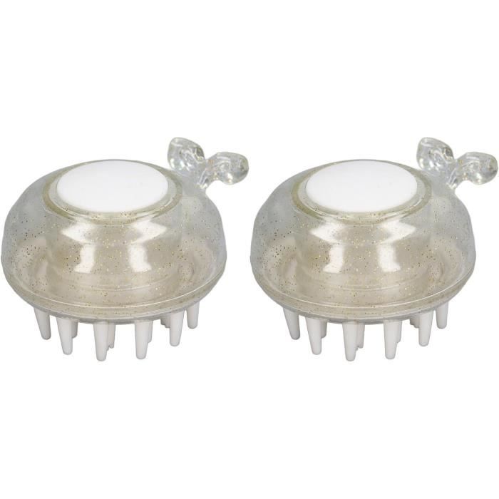 Kit 2 Brosses Bébé Cuir Chevelu En Silicone - Douces, Pour Massage Et Nettoyage Des Croûtes De Lait - 3