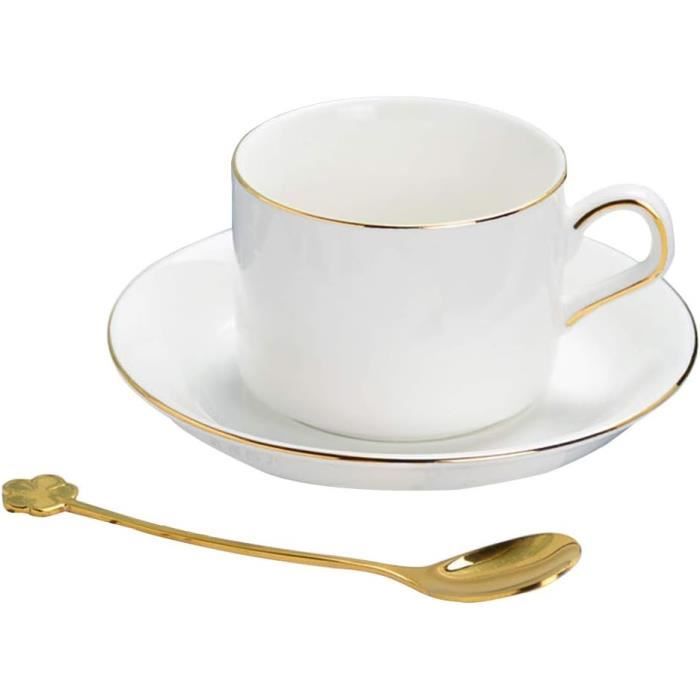 Ensemble De Tasse à Thé Japonais – Porcelaine Marbrée – 2 Tasses Avec Sous-tasses Et Cuillères