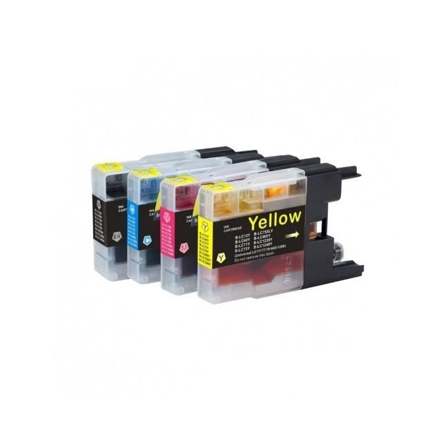 Bordadora Brother 4 Cartuchos De Tinta Amarilla Compatibles Brother LC1240 XL - Para Impresoras MFC-J5910DW Y Similares, Alta Capacidad 4 Compatibles Amarillo XXL LC1240 XL MFC-J5910DW