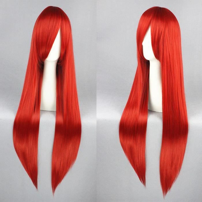 Kadiya Long rouge cheveux Anime perruque Rapunzel Erza Scarlet Shana  Musujime - Cdiscount Au quotidien