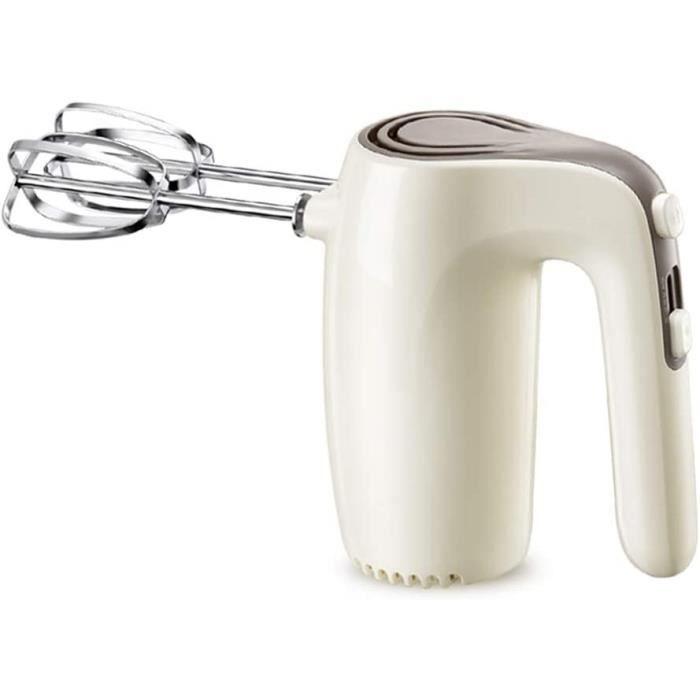 Batteur électrique à Main 450W - 5 Vitesses, Avec 2 Fouets Et 2 Crochets Pétrisseurs - Pour Gâteaux, Crème, Pâtes