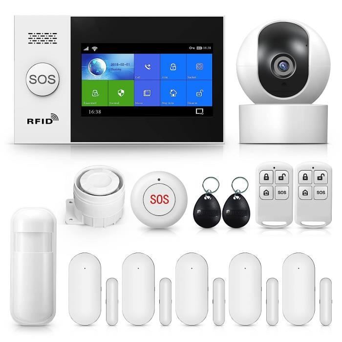 Alarme Maison sans Fil Intelligent 2.4G WiFiGSM Kit Système d'Alarme — free download
