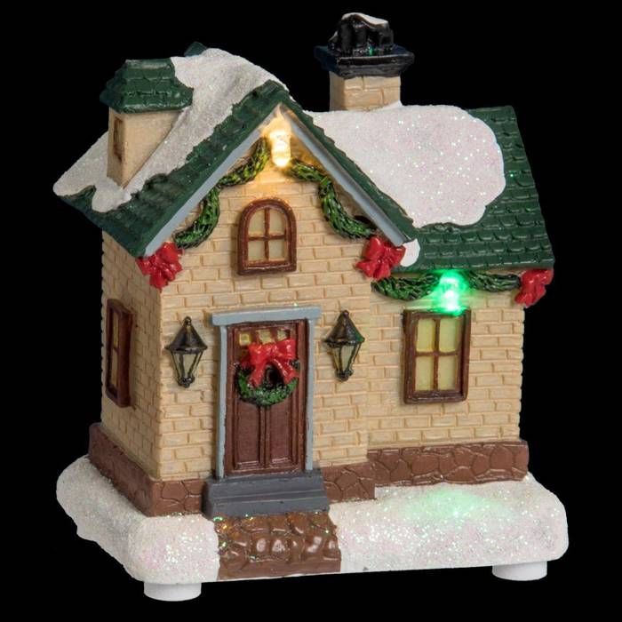 Village de noël lumineux chalet à la montagne