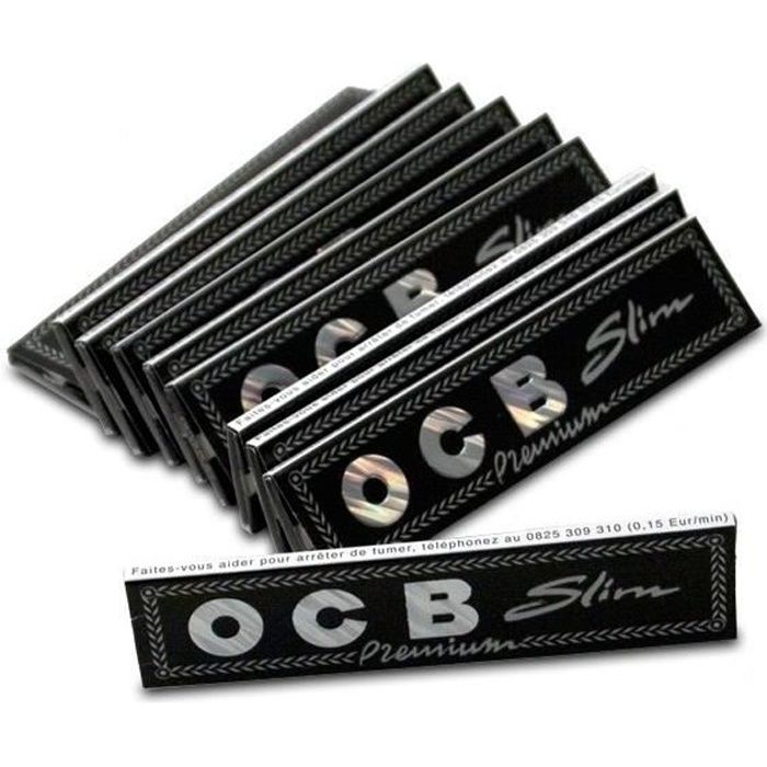 Lot de 25 Carnets de grandes Feuilles à rouler SLIM OCB PREMIUM Le