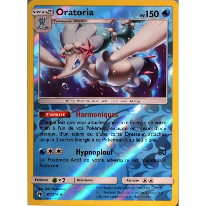 Rare Pokémon SL8 Carte Oratoria 150 PV 67/214