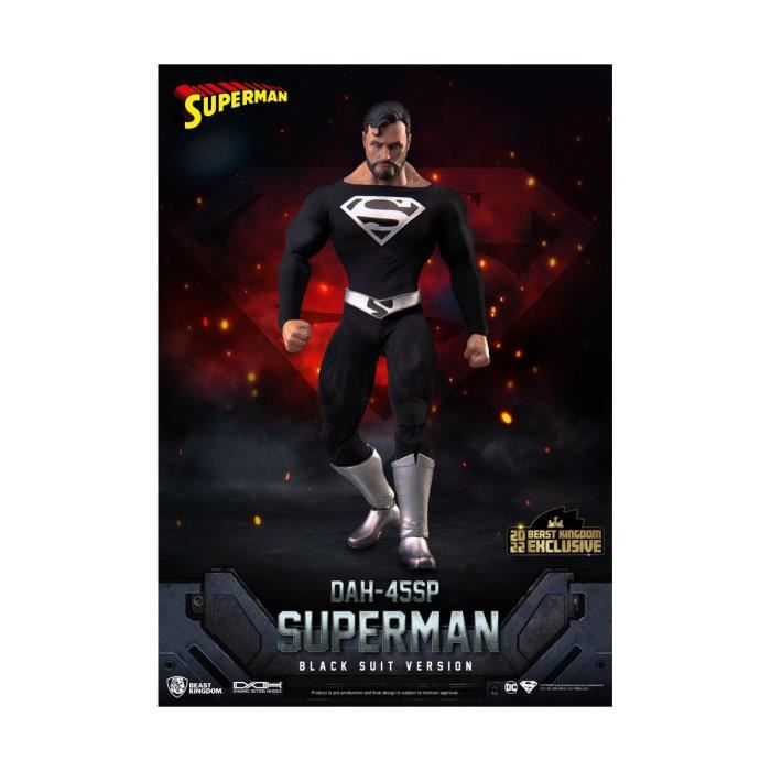 Beast Kingdom Toys - DC Comics - Figurine Dynamic Action Heroes 1/9 Superman Black Suit 20 cm