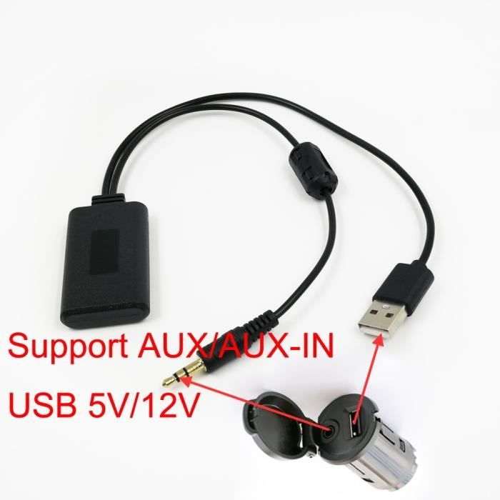 Biurlink Voiture Bluetooth Recepteur Media Audio Entree Aux Usb Sans Fil Bluetooth Musique Adaptateur Pour Citroen C2 C4 C5 Prix Pas Cher Cdiscount