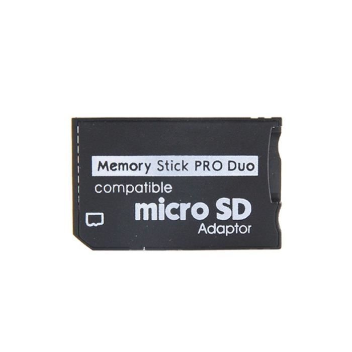 Adaptateur Micro-SD sur Memory Stick Pro Duo TF VINSIC - Noir - Transformez votre Micro SD en carte MS Pro Duo