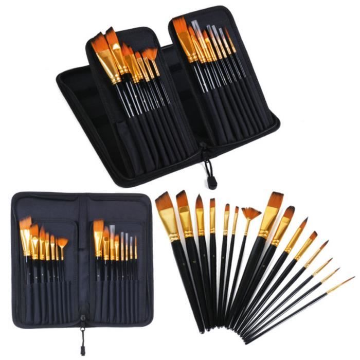 Pinceaux Set De Art Professionnelle, Pinceau D'artiste, Pour La Peinture  Acrylique, L'aquarelle, L'huile Et La Gouache Différentes - - Achat / Vente  kit peinture Pinceaux Set De Art Profess - Cdiscount