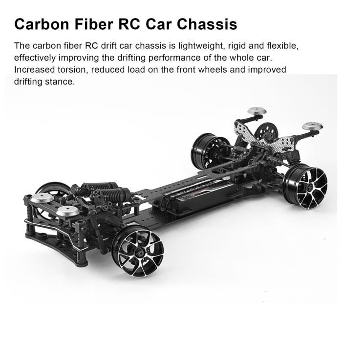 Châssis de voiture RC en fibre de carbone Châssis de voiture RC Drift en fibre de carbone Châssis de voiture RC haute Chengqi01