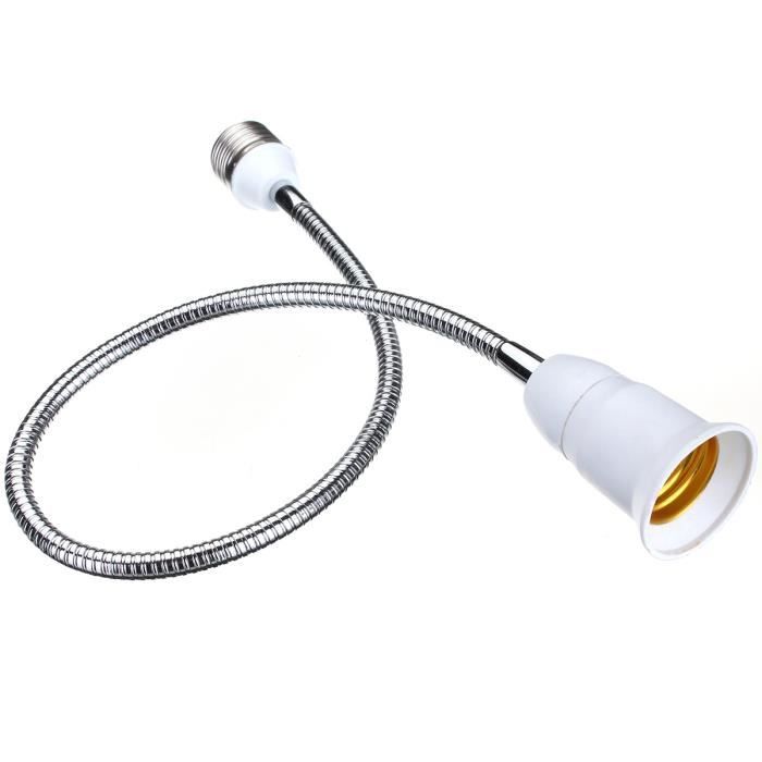 TANXIS Douille E27 Avec Interrupteur Et Câble Flexible - 2 Pièces, 40cm, Pour Ampoules LED - Lampe Cuisine, Lecture