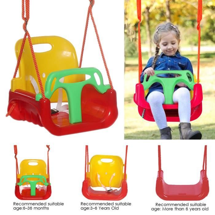 3 En 1 Siege Bebe Balancoire Enfant Avec Dossier Evolutive Ceinture Securite Cdiscount Jeux Jouets
