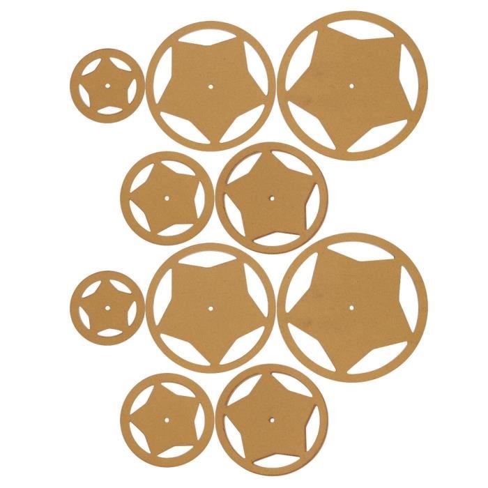 KraftGenius 15 Mm, Parte Trasera Plana Estrella De Acrílico