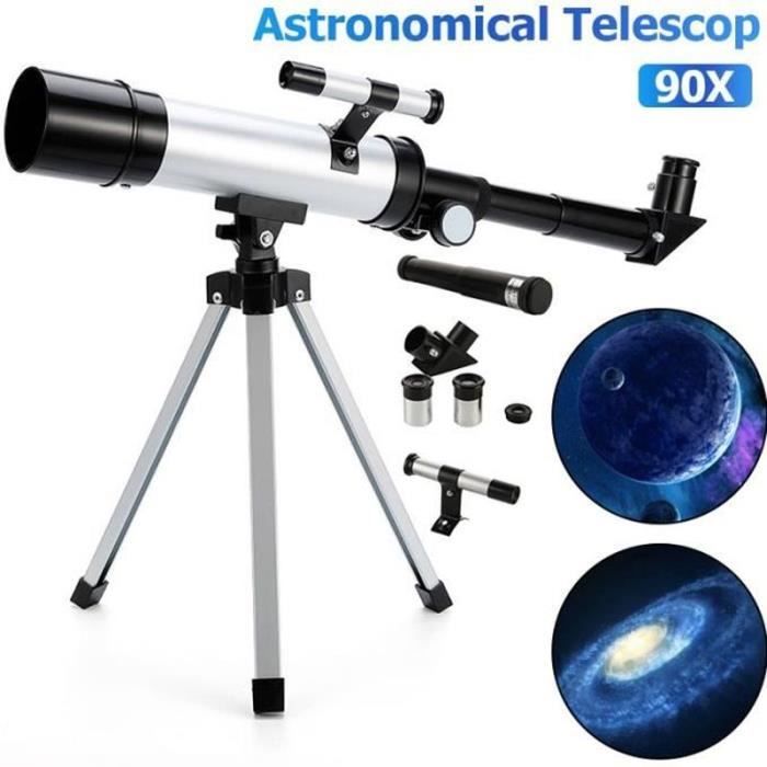 MERKMAK Télescope Portable Astronomique Réfracteur Zoom HD Monoculaire Espace Télescope + Portable Trépied Observer des Etoiles