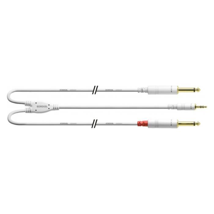 CORDIAL C/âble Y bretelle minijack st/ér/éo//2 XLR m/âle longs 3 m