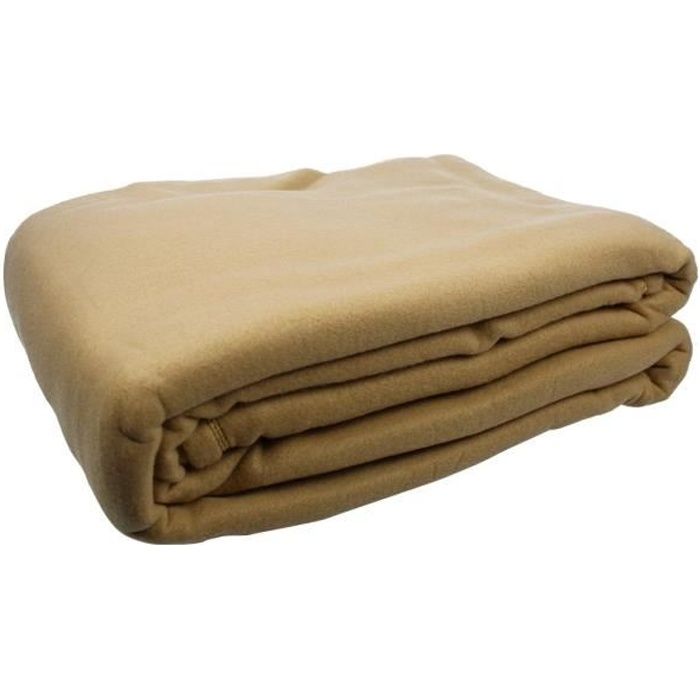 Chocolat 240x220 cm Les Douces Nuits De Mae Couverture Polaire Polyester