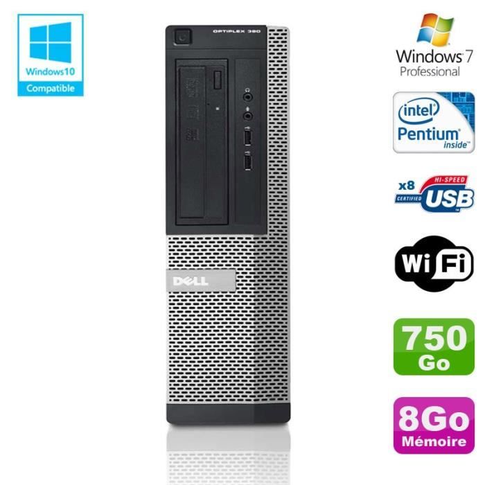 PC  Optiplex 390 DT G630 2.7Ghz 8Go 750Go Graveur
