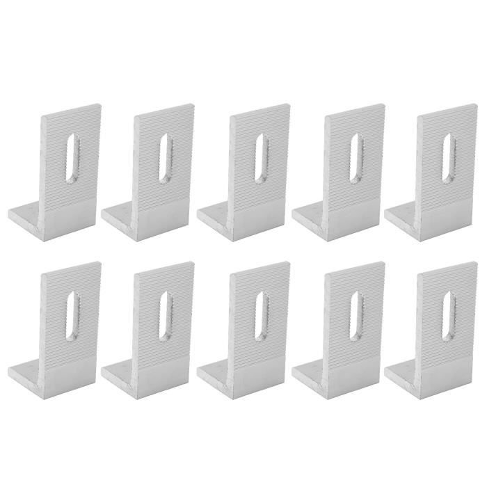 Supports De Carrelage Aluminium - Lot De 10 - Angle 90° - Pour Fixation Et Alignement Lors De La Pose