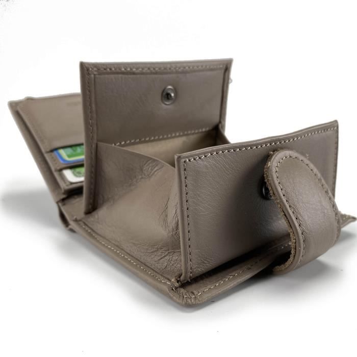 Porte monnaie / porte carte XL+ en cuir daim - BASILE