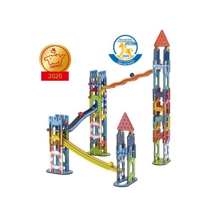 Toboggan à boules - GOKI - Château - 79 éléments - Bois - À partir de 3 ans Toboggan à boules - GOKI - Château - 79 éléments - Bois - À partir de 3 ans