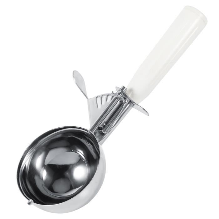 Herwey Cuillère à Crème Glacée En Acier Inoxydable Pratique Avec Manche En Plastique Outil De Cuisine Chaud, Cuillère à Fruits, Cuillère à Crème Glacée