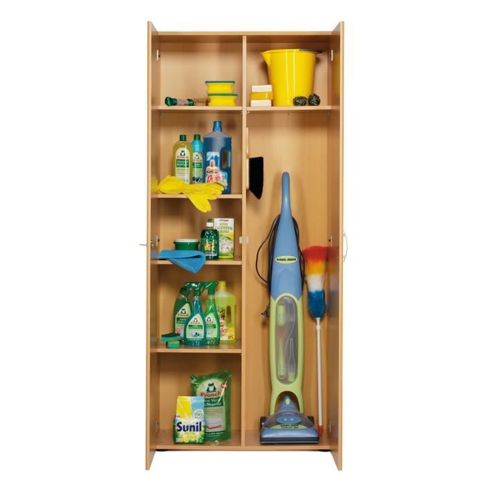 Armoire Multifonction 2 Portes L 80 Blanche Pour Dressing