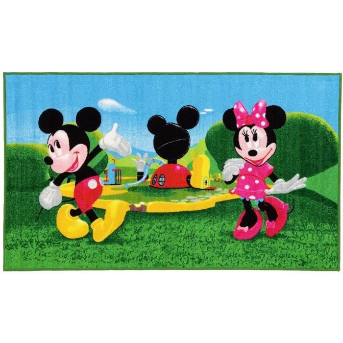 Tapis Disney Mickey Mouse Clubhouse - 80 x 140cm - Composition devant 100% polyamide - dos 100% 