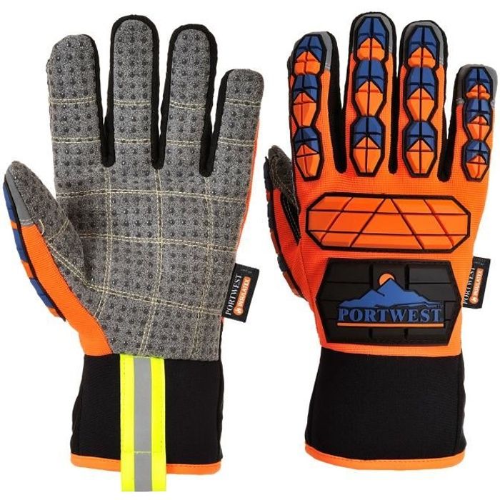 Gants étanches multi-risques Portwest Aqua-Seal Pro - Orange/Bleu - Homme - Main - Froid - Polyamide Gants étanches multi-risques Portwest Aqua-Seal Pro - Orange/Bleu - Homme - Main - Froid - Polyamide