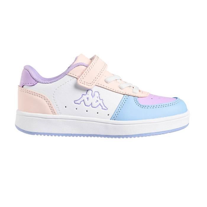 Kappa Baskets - KAPPA - Malone - Polyuréthane - Fermeture élastique et velcro - Blanc/rose/bleu