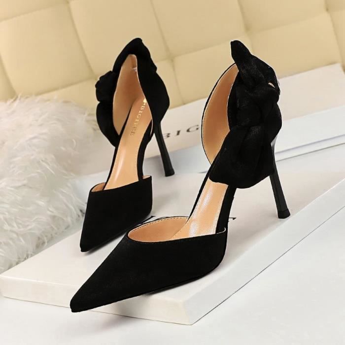 chaussure talon daim