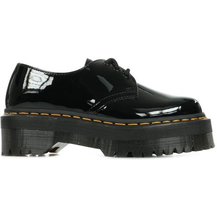Derby Dr Martens 1461 Quad Femme Cuir Noir Printemps t