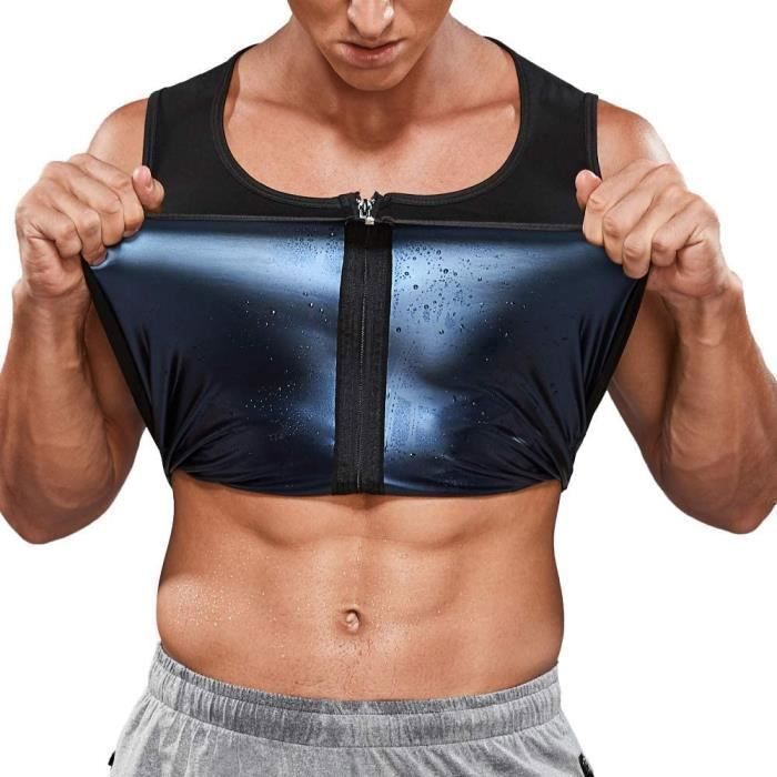 Débardeur de Sudation pour Homme - Noir - Effet Sauna - Fitness - Body Shaper