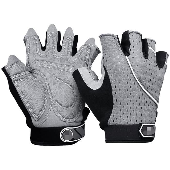 Gants De Fitness Femme Demi-doigts - Multicolore, Anti-chocs - 1 Paire NEUF