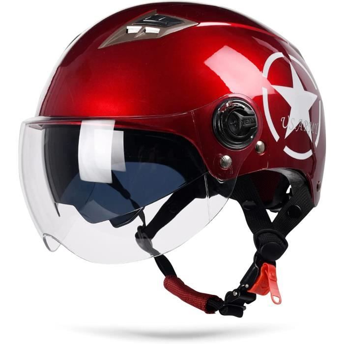 Casque Moto Enfant Full Face ACMEDE - Casque Intégral Sécurité Pour Garçons Et Filles 3-10 Ans