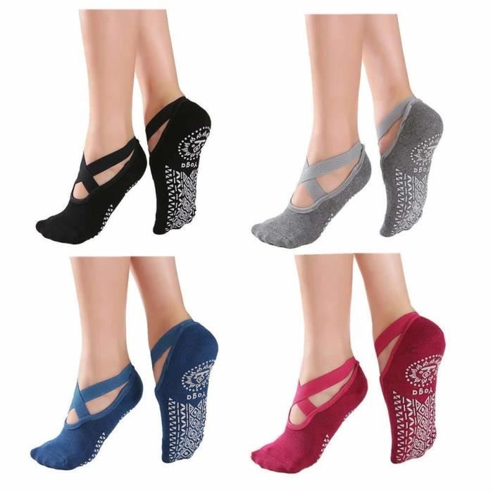 Chaussette Antiderapante Femme Chaussettes De Yoga Antidérapantes