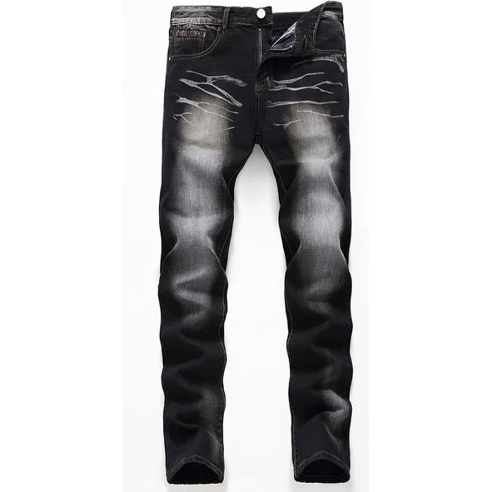 Jean noir craqué homme new arrivals