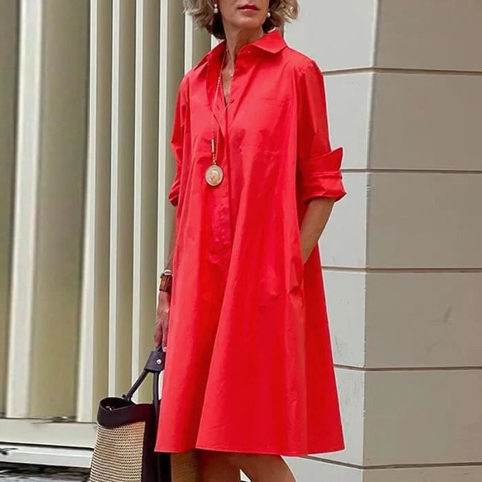 Chemise De Nuit Femme Manches Longues En Coton - Imprimé Décontracté - Confortable Pour Dormir