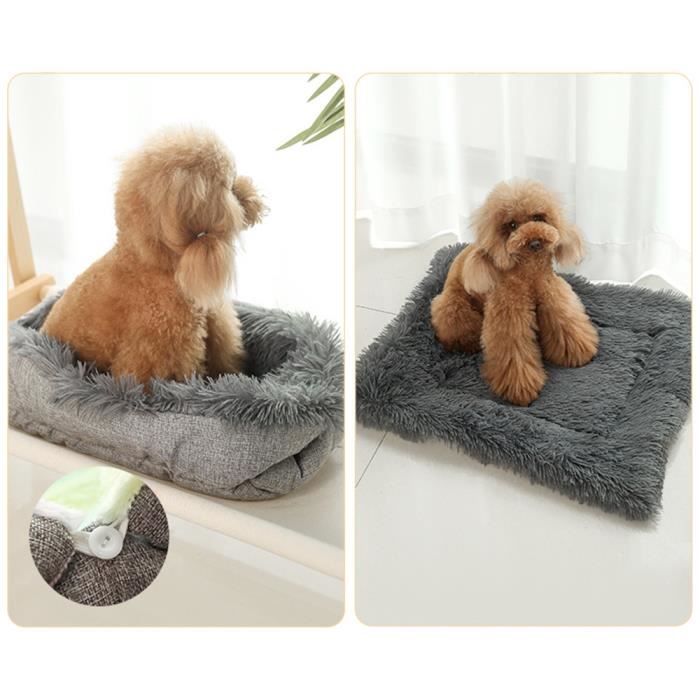 Meilleurs prix pour Lit pour Chat Chiot Peluche 50x60cm - Panier Coussin pour Chiot Chaton Extensible Confortable pour Chat Chien - Gris