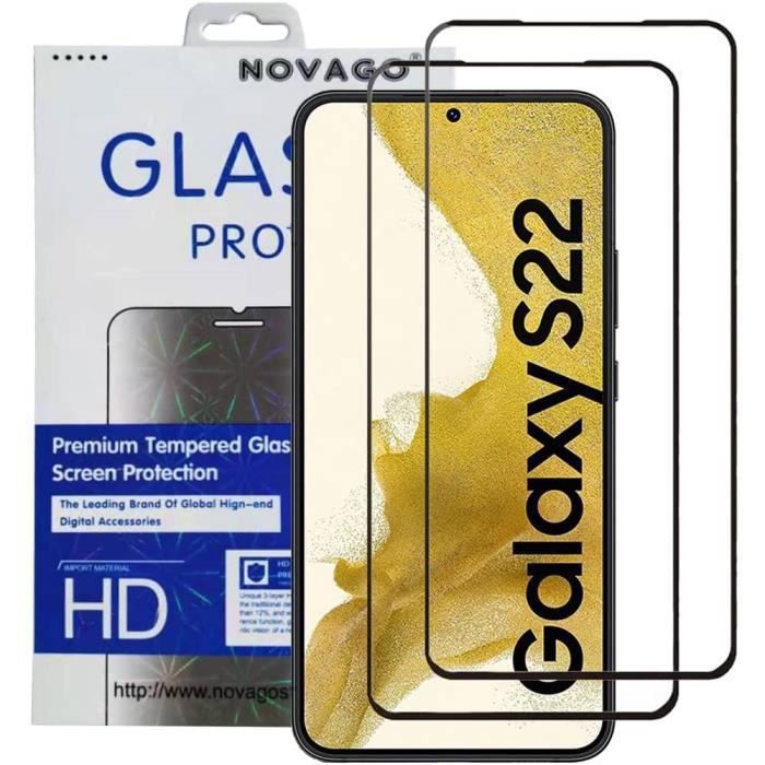 2 Films de protection écran verre trempé pour Samsung Galaxy A22 4G [Novago]
