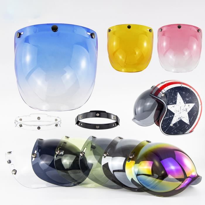 Visière De Casque Moto Réglable - Protection UV, Lentille PC Résistante - Vue Dégagée, Installation Facile