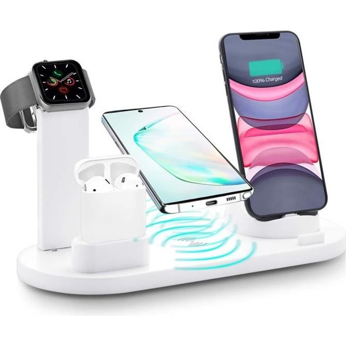 4 en 1 Usb Chargeur Rapide sans fil Qi pour Apple Watch 1 2 3 4 10W