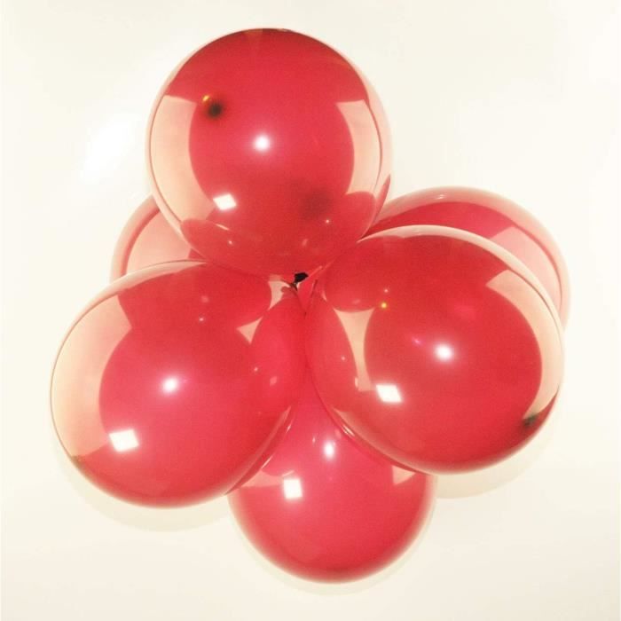 50 Mini-Metallic-Ballons In Bordeaux/Weinrot, Ca. 13 Cm Durchmesser – Für Deko, Nicht Für Ballongas Geeignet