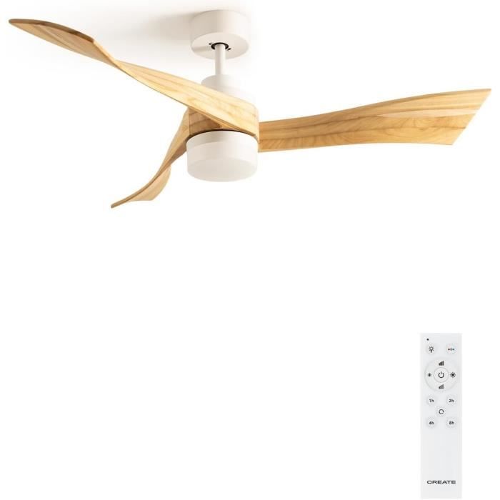 Windlight Cup Dc-Ventilateur De Plafond Avec Lumière, Moteur Dc Blanc