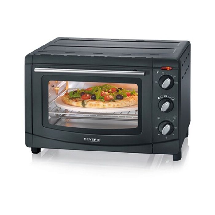 Four et Toasto SEVERIN 2068 - Métal Noir - Grande capacité - Chaleur supérieure et inférieure commutables