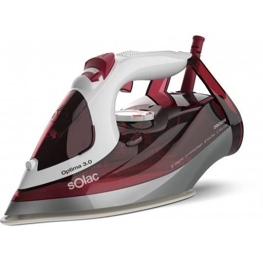 Fer à repasser - SOLAC - Optima 3.0 - Semelle céramique - 2800 Watts - 40 g/minute - Solac