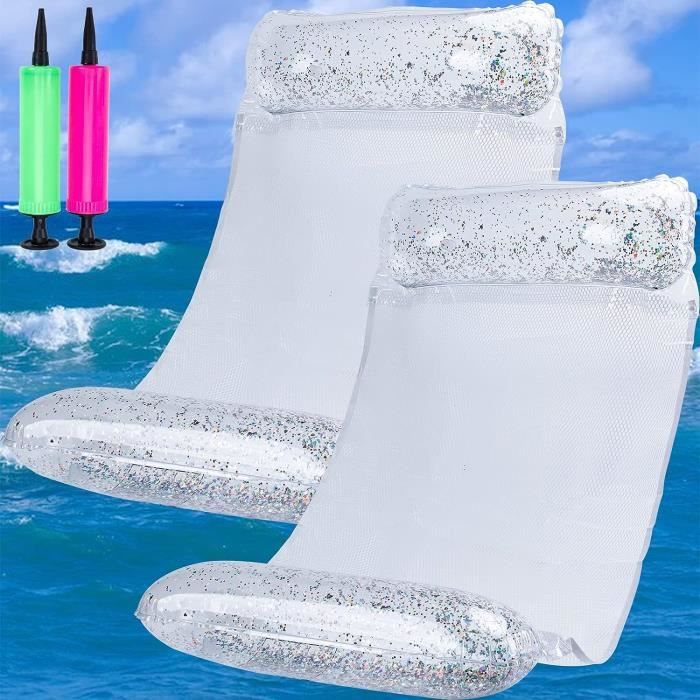 Lot De 2 Poufs Gonflables Pour Adultes Et Enfants Avec Pompe à Air