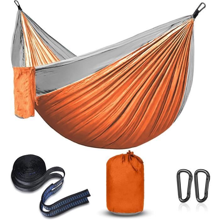 hamac d'extérieur de camping- ultra-léger, léger portable nylon respirant durable hamac avec sangles d'arbre pour intérieur[s23]