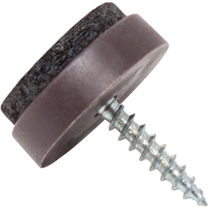 SOURCING MAP 20Pcs Patins En Feutre Avec Vis Patins Glisseurs Pour