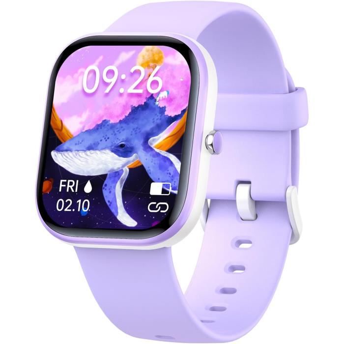 General - Montre pour enfants pour hommes et femmes Fitness :  (faire/répondre à un appel) Bluetooth Smartwatch IOS pour téléphone Android  iPhone étanche Run Sport montres numériques moniteur de fréquence  cardiaque.(bleu clair) 