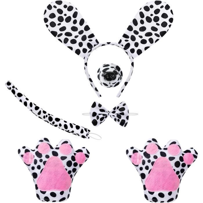 Ipetboom Lot De 3 Serre-têtes Avec Oreilles De Chien Dalmatien à Pois